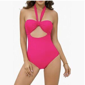 NWT Women's One Piece Cut Out Bathing Suit Size Large